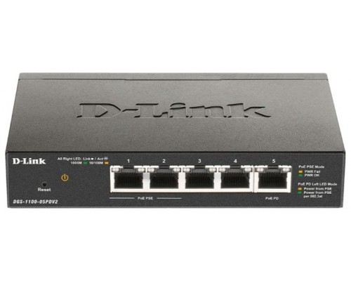 SWITCH SEMIGESTIONABLE D-LINK DGS-1100-05PDV2 5P GIGA