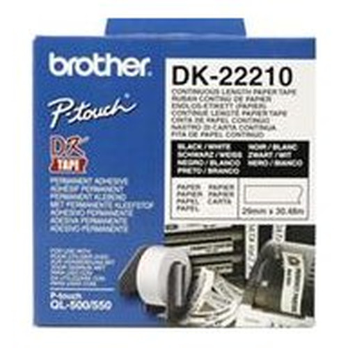 Etiquetas cinta continua brother blanca dk22210