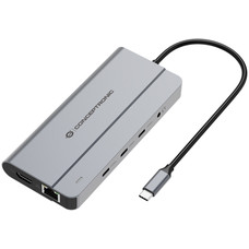 CONCEPTRONIC DONN34G Estacion de acoplamiento MST USB 3.2 Gen 2 10 en 1 (HDMI 4K60Hz, DisplayPort 8K30Hz, GbE, 3x USB-C 10 Gbps, 2x USB-A 480 Mbps, Audio, USB P-SX17 CONCEPTRONIC DONN34G Estacion de acoplamiento MST USB 3.2 Gen 2 10 en 1 (HDMI 4K60Hz, DisplayPort 8K30Hz, GbE, 3x USB-C 10 Gbps, 2x USB-A 480 Mbps, Audio, USB P