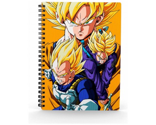 Libreta efecto 3d saiyans dragon ball