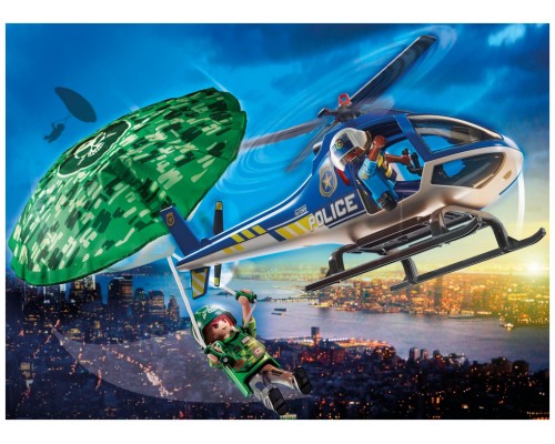 Playmobil ciudad helicoptero policia persecucion en