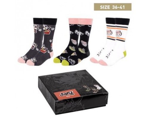 Pack calcetines 3 piezas otaku talla