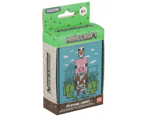 BARAJA DE NAIPES MINECRAFT EN CAJA METÁLICA PALADONE REDSTRING PP13379MCF