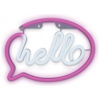 Lampara forever neon led hello pink
