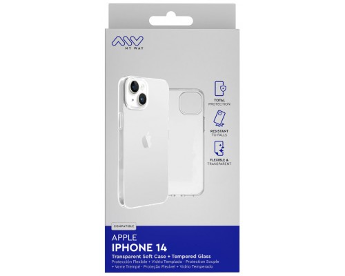 Carcasa myway apple iphone 14 transparente