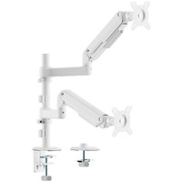 AISENS - SOPORTE DE MESA ECO CONTRAPESO GIRATORIO E INCLINABLE PARA MONITOR/TV 9KG (3 PIVOTES, 2 BRAZOS) DE 17-32, BLANCO