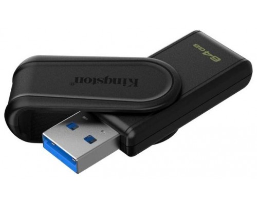 Kingston Technology DataTraveler 64GB Portable USB 3.2 Gen 1 Exodia S (Black/Black)