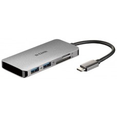 D-LINK DOCKING STATION USB-C 6 EN 1 CON LECTOR TARJETAS/SUMINISTRO ELECTRICO (Espera 4 dias)