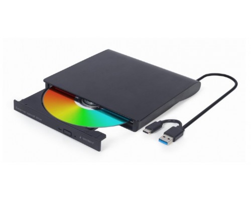 UNIDAD DE DVD USB EXTERNA GEMBIRD NEGRA