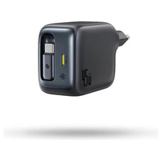 OS-BASEUS ENERCORE CJ11 FAST CHARGER WITH RETRACTABLE CABLE 2C 45W EU COSMIC BLACK