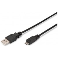 Ewent EW-UAB-010-MC cable USB 1 m USB 2.0 Micro-USB A USB A Negro