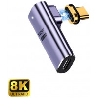 EWENT Adaptador Magn&eacute;tico USB-C  90&ordm; USB4 PD 100W