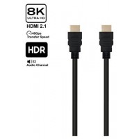 EWENT ULTRA HIGH SPEED HDMI 2.1 CABLE WITH ETHERNET, BLACK, M/M 8,0M, 8K@60HZ, HDR