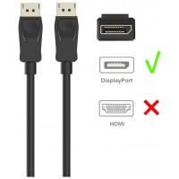 Ewent EC1411 cable DisplayPort 2 m Negro