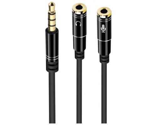 Ewent EC1641 cable de audio 0,3 m 3,5mm 2 x 3.5mm Negro
