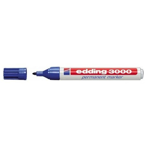 MARCADOR PERMANENTE PUNTA REDONDA 1.5-3MM 3000 AZUL EDDING 3000-03