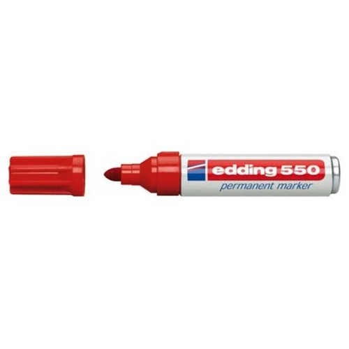 MARCADOR PERMANENTE PUNTA REDONDA 3-4MM 550 ROJO EDDING 550-02-MR1 MARCADOR PERMANENTE PUNTA REDONDA 3-4MM 550 ROJO EDDING 550-02