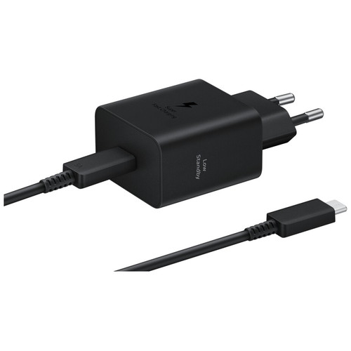 SAMSUNG POWER WALL CHARGER 45W USB-C + CABLE USB-C TO USB-C 1.8M BLACK EP-T4511XBEGEU-RO5 SAMSUNG POWER WALL CHARGER 45W USB-C + CABLE USB-C TO USB-C 1.8M BLACK EP-T4511XBEGEU