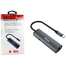 ADAPTADOR USB-C  A RJ45 GIGABIT EQUIP  USBC PD MAX 100W WAKEONLAN·