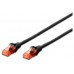 CABLE DE RED CAT 6 U/UTP DE 2,0 METROS COLOR NEGRO