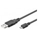 Ewent 1.8m USB A/mirco USB B cable USB 1,8 m USB 2.0 Micro-USB B Negro