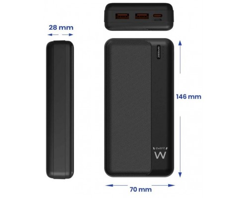 POWERBANK EWENT 22.5W 20000MAH 2TYPE-C/1TYPE-C/2USB-A