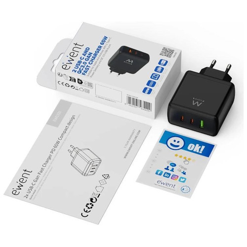 Cargador ewent ew1331 65w 2x usb-MR4 Cargador ewent ew1331 65w 2x usb