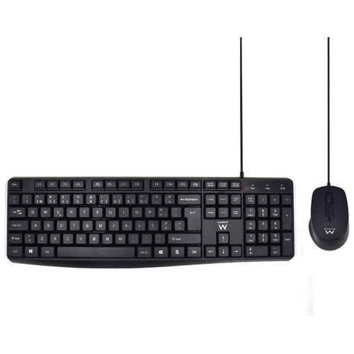 COMBO TECLADO RATON EWENT PORTUGUES ESCRITURA SILENCIOSAUSB NEGRO-DI2 COMBO TECLADO RATON EWENT PORTUGUES ESCRITURA SILENCIOSAUSB NEGRO
