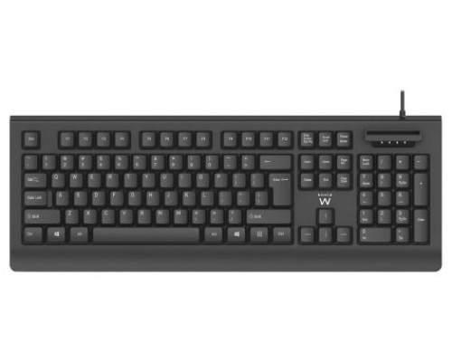 TECLADO EWENT EW3286 USB CON LECTOR DNI NEGRO