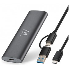 Ewent EW7060 caja para disco duro externo Caja externa para unidad de estado sólido (SSD) Gris Oscuro
