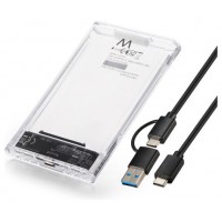 Ewent EW7064 caja para disco duro externo Caja externa para unidad de estado sólido (SSD) Transparente 2.5"