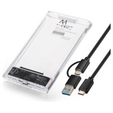 Ewent EW7064 caja para disco duro externo Caja externa para unidad de estado sólido (SSD) Transparente 2.5"