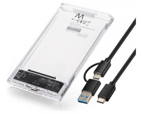 Ewent EW7064 caja para disco duro externo Caja externa para unidad de estado sólido (SSD) Transparente 2.5"