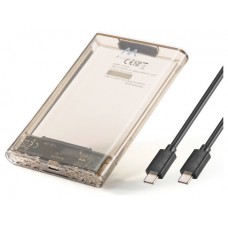 Ewent EW7068 caja para disco duro externo Caja externa para unidad de estado sólido (SSD) Transparente 2.5"