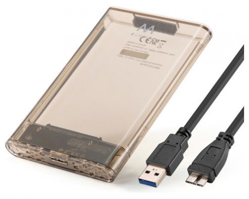Ewent EW7069 caja para disco duro externo Caja externa para unidad de estado sólido (SSD) Transparente 2.5"