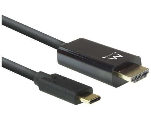 Ewent EW9824 adaptador de cable de vídeo 2 m USB Tipo C HDMI tipo A (Estándar) Negro