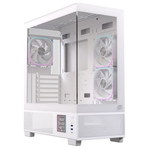CAJA ATX SEMITORRE EINAREX S501D RGB BLANCA-CN11 CAJA ATX SEMITORRE EINAREX S501D RGB BLANCA