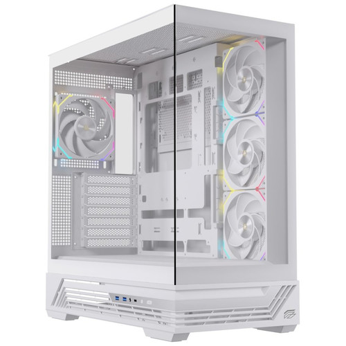CAJA ATX SEMITORRE EINAREX S800 RGB 4 FANS BLANCA
