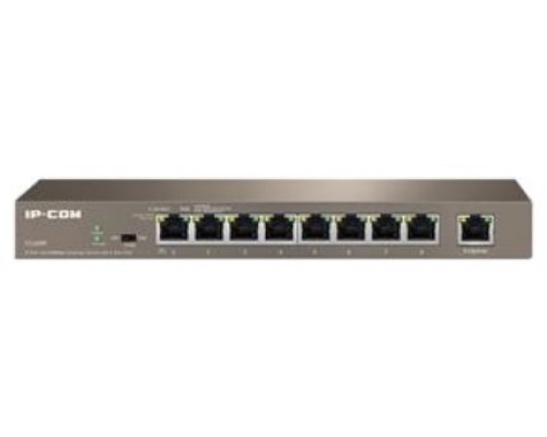IP-COM Networks F1110P-8-102W switch Fast Ethernet (10/100) Negro Energía sobre Ethernet (PoE)