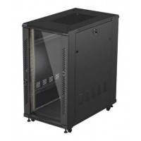 ARMARIO LANBERG RACK 19" 22U 600X1000 FLAT PACK PUERTA CRISTAL NEGRO