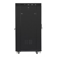 ARMARIO LANBERG RACK 19" 27U 600X800 FLAT PACK PUERTA MESH NEGRO CON LCD