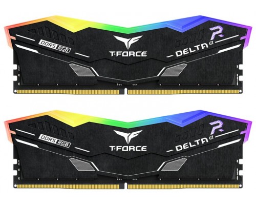 DDR5 TEAMGROUP T-FORCE DELTA RGB 16GB X2 6000 NEGRO CL30-39-39-76 1.4V