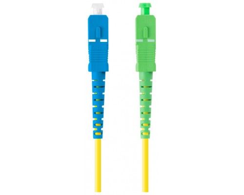 CABLE DE FIBRAOPTICA LANBERG 5M MONO SC/APC-SC/UPC SIMPLEX G657A1 LSZH AMARILLO