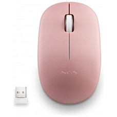 Mouse Ngs Wireless Fog Pro Rosa 1000dpi 2 Botones Nano