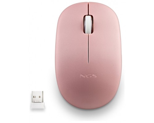 Mouse Ngs Wireless Fog Pro Rosa 1000dpi 2 Botones Nano