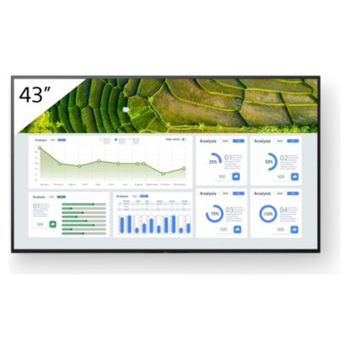 Sony FW-43BZ30L pantalla de se&ntilde;alizaci&oacute;n Pantalla plana para se&ntilde;alizaci&oacute;n digital 109,2 cm (43") LCD Wifi 440 cd / m&sup2; 4K Ultra HD Negro Android 24/7 (Espera 4 dias)