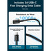 CARGADOR PARED 20W USB-C + CABLE USB-C A LIGHTNING NEGRO VENTION (Espera 4 dias)