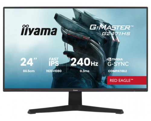 MONITOR IIYAMA 24 PULGADAS RESOLUCIÓN FULL HD (1920X1080), PANEL IPS, 0,8 MS (MPRT), 165 HZ, BRILLO 250, CONTRASTE 1100:1, HDMI, DISPLAYPORT, USB HUB, ALTAVOCES 2 × 2W, FLICKER-FREE, LOW BLUE LIGHT, FREE SYNC, BLACK TUNER.-MR16 MONITOR IIYAMA 24 PULGADAS RESOLUCIÓN FULL HD (1920X1080), PANEL IPS, 0,8 MS (MPRT), 165 HZ, BRILLO 250, CONTRASTE 1100:1, HDMI, DISPLAYPORT, USB HUB, ALTAVOCES 2 × 2W, FLICKER-FREE, LOW BLUE LIGHT, FREE SYNC, BLACK TUNER.