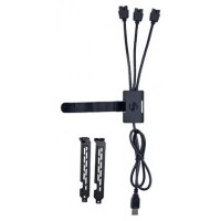 CABLE LIANLI USB-A A 3 USB 9 PIN MB BLACK