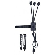 CABLE LIANLI USB A A 3 USB 9 PIN MB BLACK